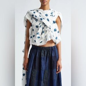 TAO Comme des Garçons Crisscross Polka Dot Top 24ss